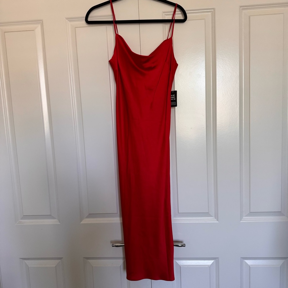 Elegant Red Slip Dress